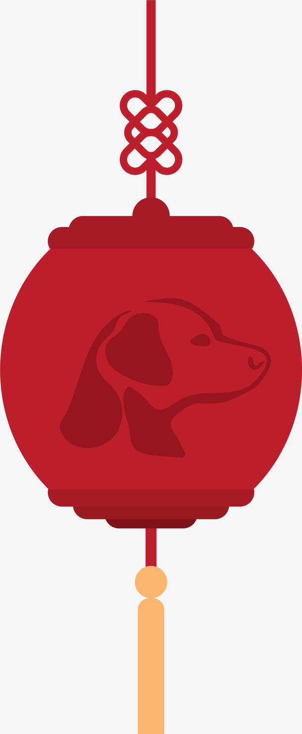 春节红色灯笼挂饰免抠