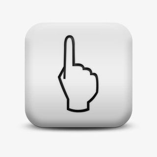 磨砂白广场图标箭手指针起来箭头免抠