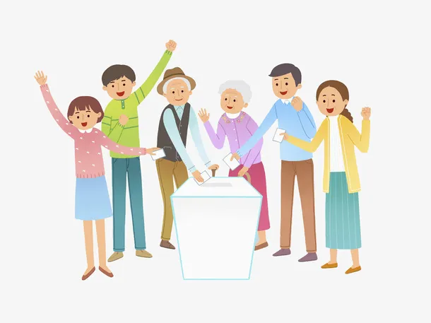 卡通投票场景免抠图免抠