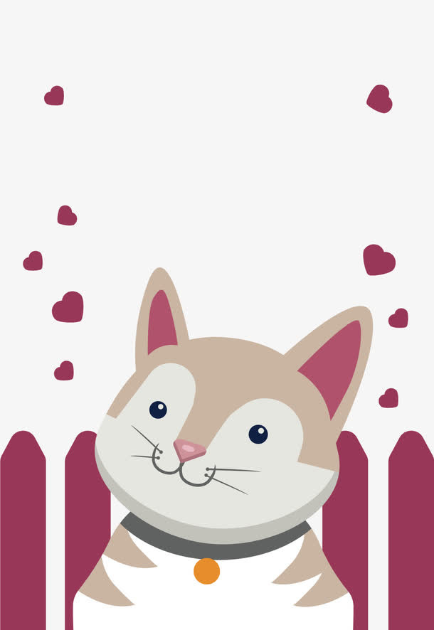 卡通小猫矢量图免抠
