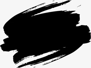 黑色绘画涂料免抠