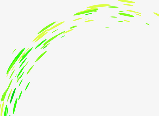 绿色圆圈弧形免抠