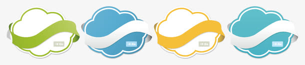 云朵卡通形状免抠