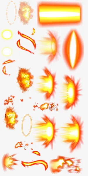 红色炫光射线特效免抠