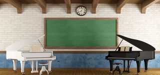 黑板钢琴背景高清
