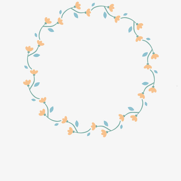 卡通橘色小花矢量图手绘免抠