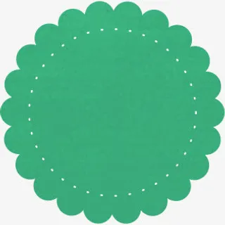 绿色底纹花边装饰免抠