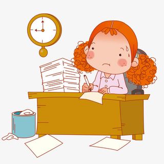 努力学习的女孩免抠