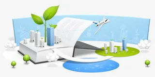 书本上的小镇免抠