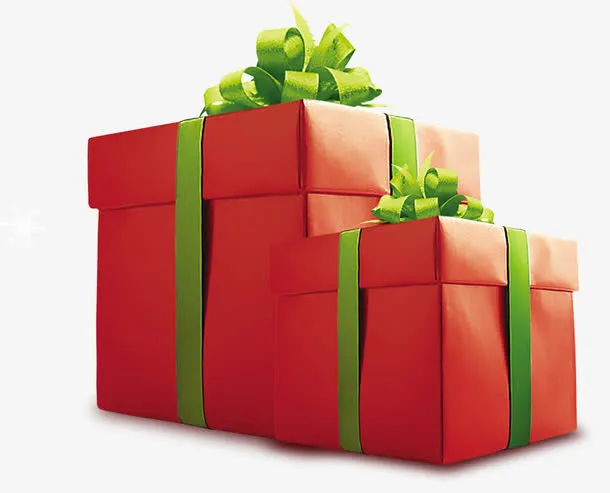 红色纸质礼盒中秋免抠