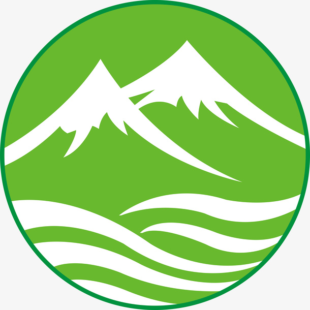 矢量山峰水流免抠