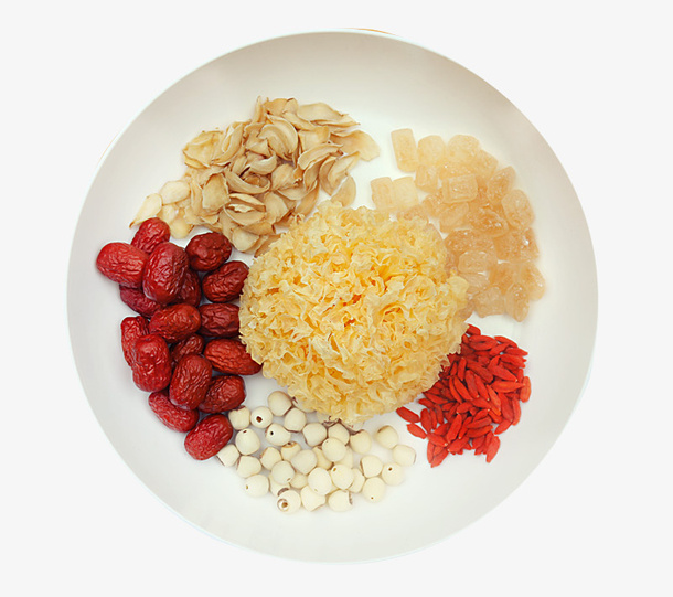 搭配好的甜汤食材免抠