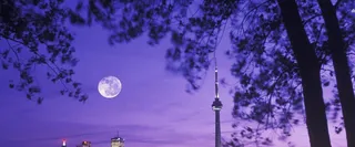 风景月亮海报背景高清