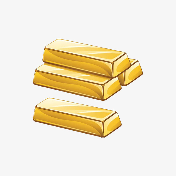 卡通金条免抠
