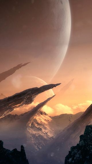 科幻月亮背景主题背景H5背景高清