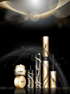 化妆品宣传化妆品促销金色黑色高清