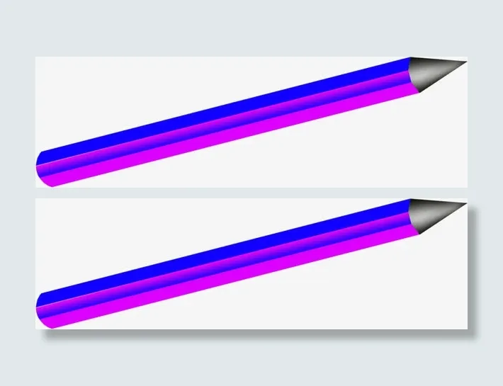 倾斜的蓝色紫色铅笔招聘素材免抠