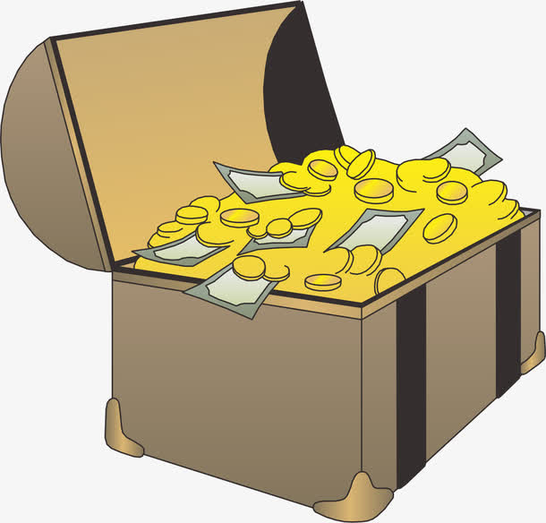 金币箱子免抠