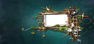 复古树枝相框图片高清