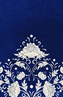 中国风青花花纹贺卡海报背景高清