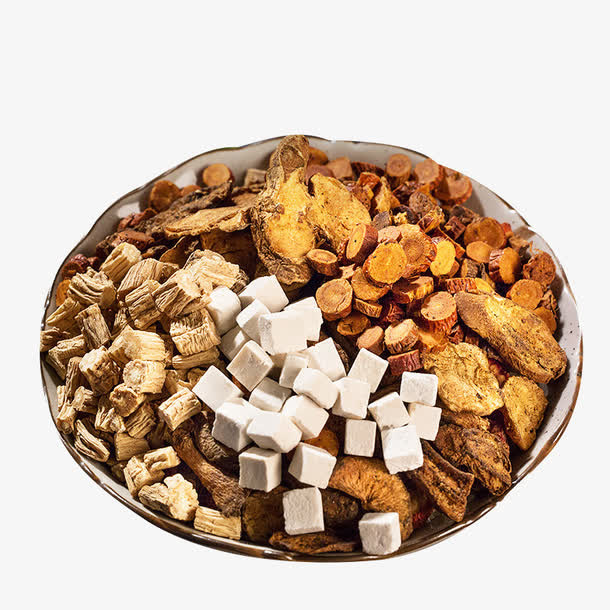 党参茯苓滋补汤素材免抠