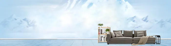 家装沙发大促销大气蓝色背景高清