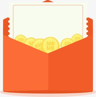 一个打开的红包信封免抠