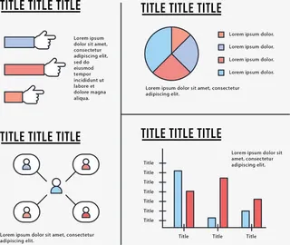 年终汇报图表组合免抠