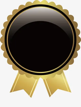 金色太阳标签免抠