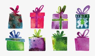 漂亮的水彩绘画设计矢量素材免抠