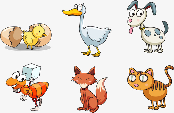 卡通动物免扣集合免抠