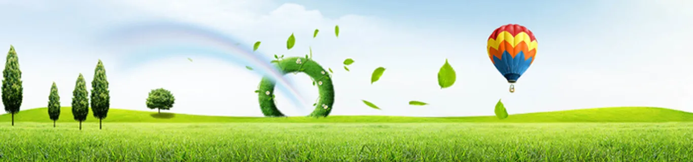 春草地天空背景立春高清