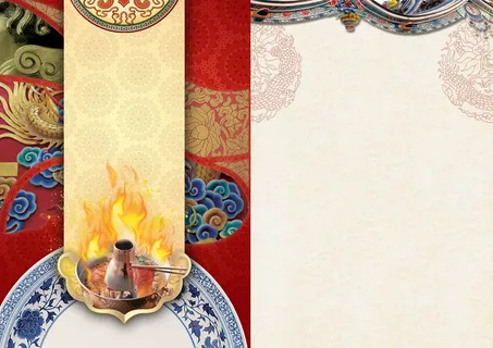 精美中国风菜式封面内页素材背景高清