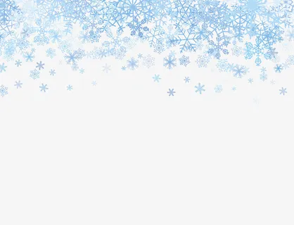 小清新蓝色雪花装饰背景免抠