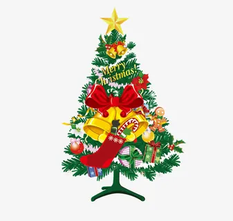 绿色的圣诞树免抠