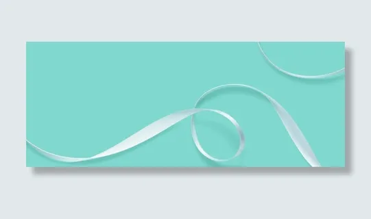 白色丝带绿色背景