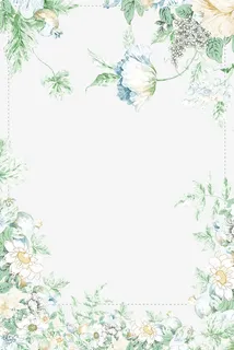 田园风手绘花朵边框免抠