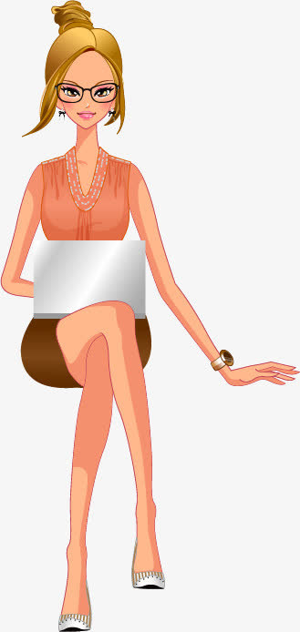 工作的美女免抠