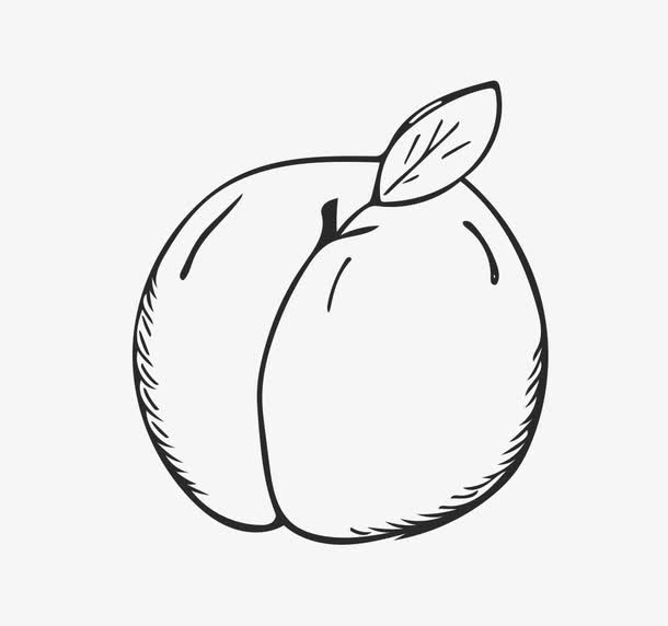 卡通手绘水蜜桃免抠