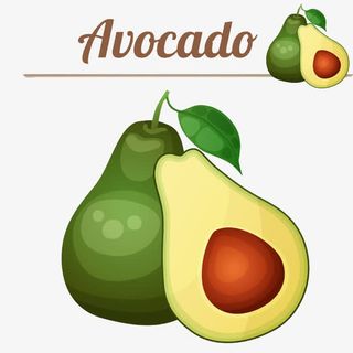 两只牛油果免抠