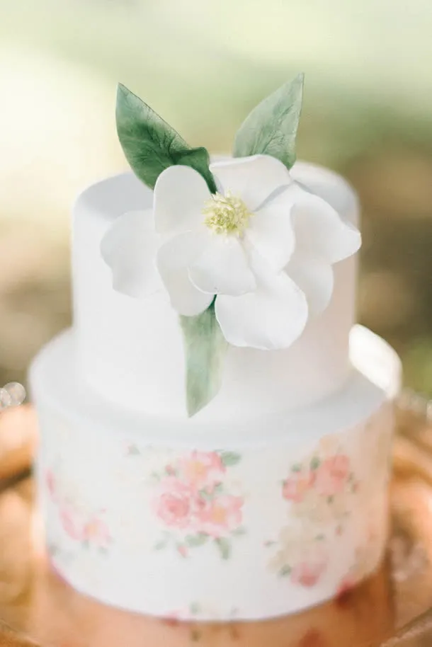 白色花朵咖啡享受免抠