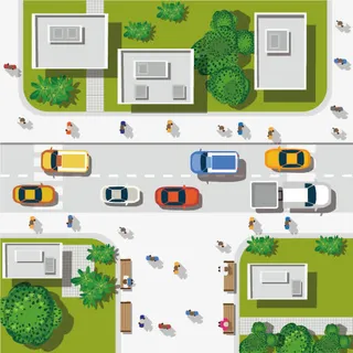 城市交通矢量图免抠手绘/卡通卡通元素