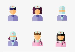 卡通医护人员护士免抠