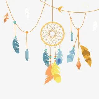 卡通捕梦网矢量免抠