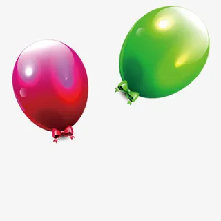 红色气球绿色气球免抠