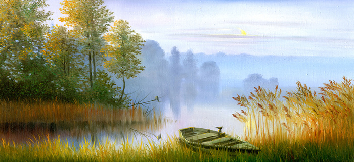 秋季油画背景图高清