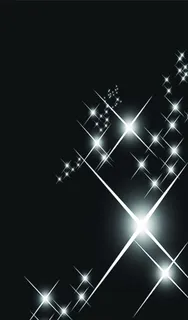 白色星光黑色底纹免抠