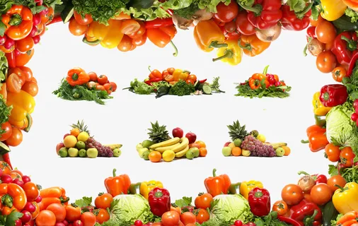 蔬菜水果边框图案免抠