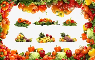 蔬菜水果边框图案免抠