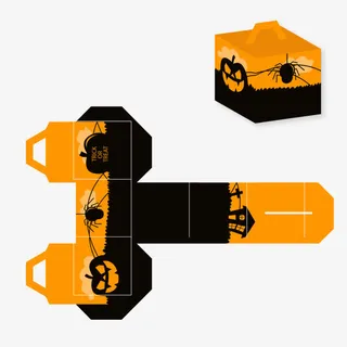 万圣节主题包装盒免抠